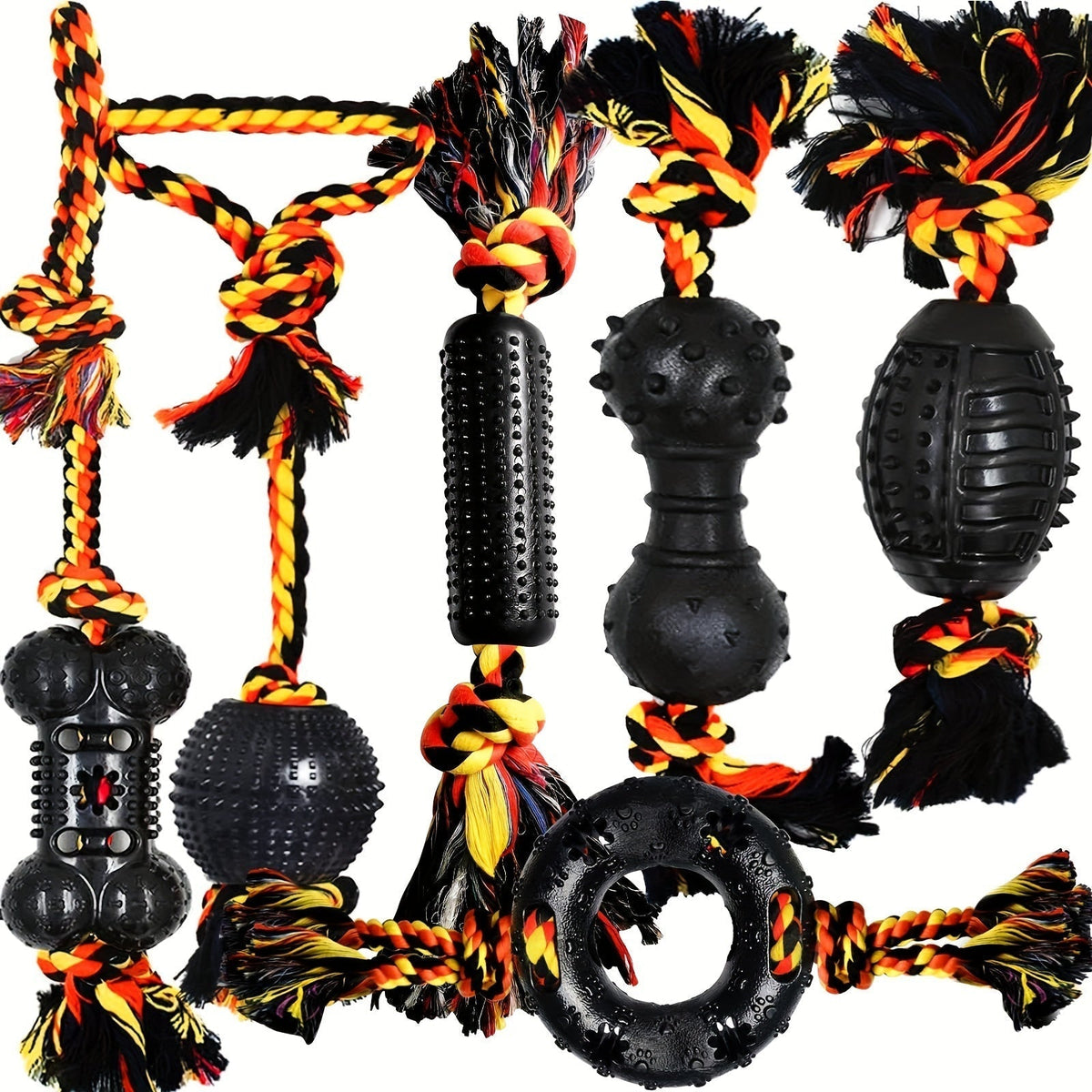 Dog Chew Toys for Small Breeds Rubber (6pcs)-0