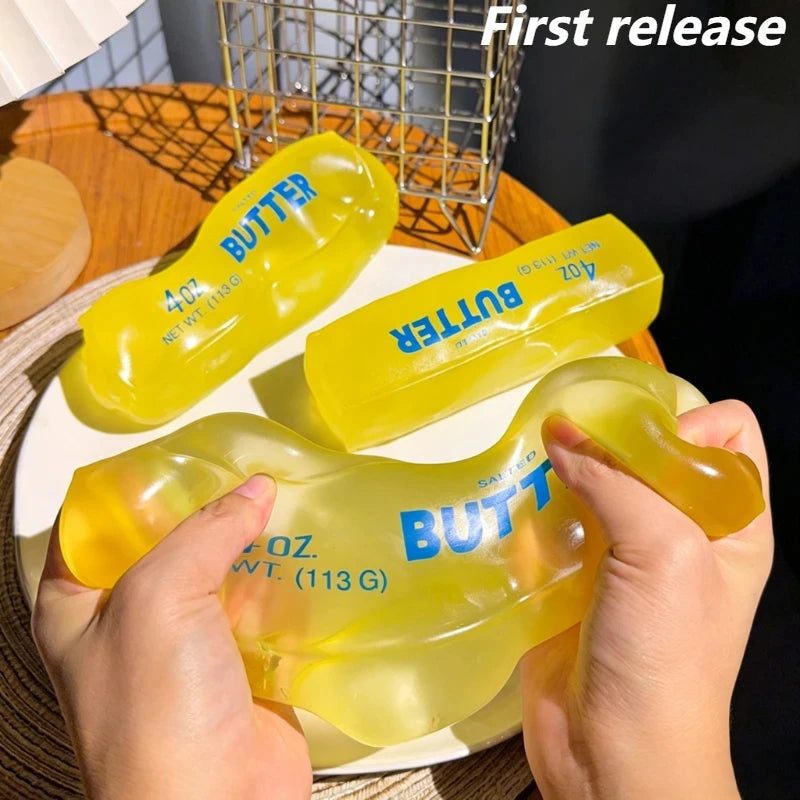 New Squishy Simulated Butter Squeeze Toy Soft Stress Relief Slow Rising Sensory Fidget for Anxiety ADHD Autism Gift for Adults Jansha Store