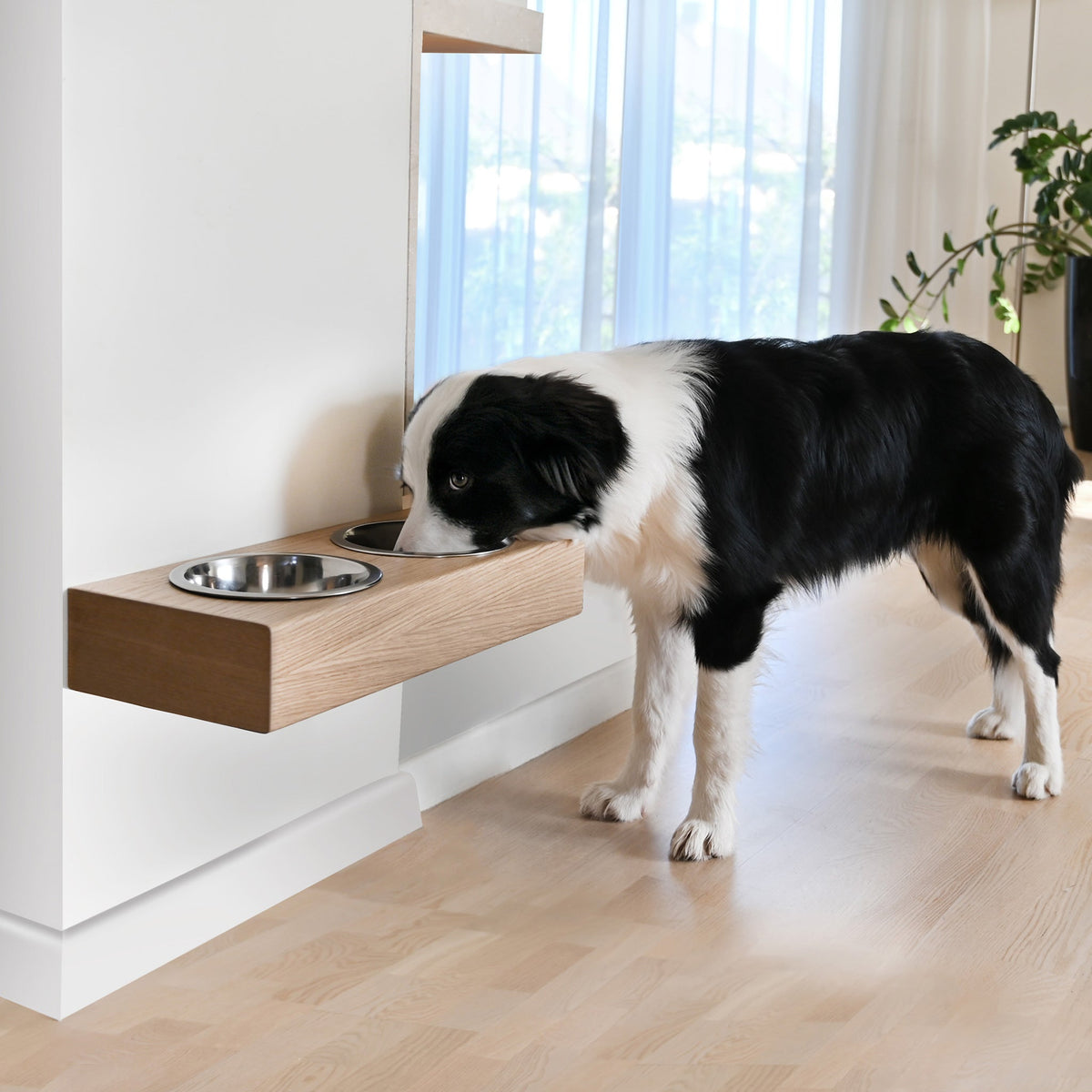 Wooden Elevated Dog Bowl Stand, 3 Sizes for Dogs and Cats Valiai