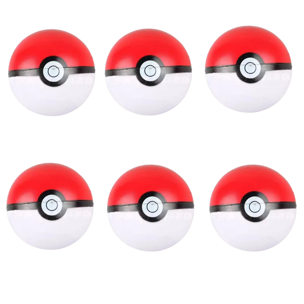 6cm Pokémon Poké Ball Stress Relief Ball Fun Pet Toy Squeezable Dog Fitness Ball Cat and Dog Play Ball Round Ball Toy Jansha Store