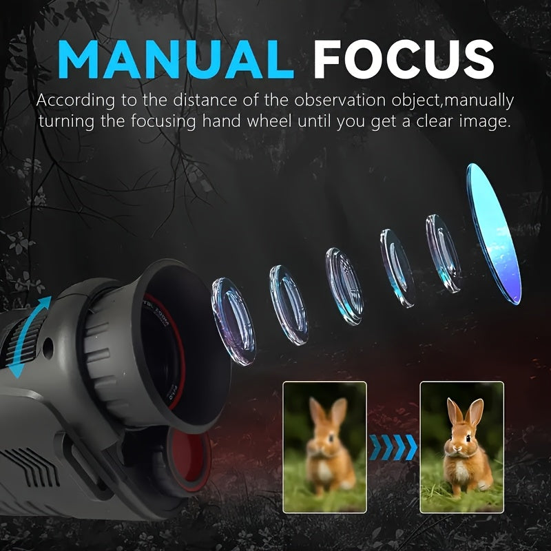 10X Digital Zoom Infrared Monocular with LED Light-4