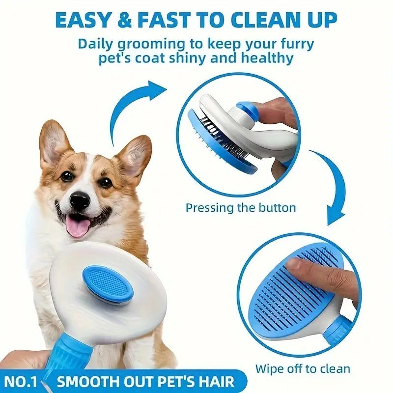Dog Bath Brush Grooming Kit 6pcs with Gloves & Towel LPT