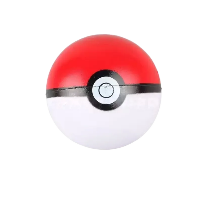 6cm Pokémon Poké Ball Stress Relief Ball Fun Pet Toy Squeezable Dog Fitness Ball Cat and Dog Play Ball Round Ball Toy Jansha Store