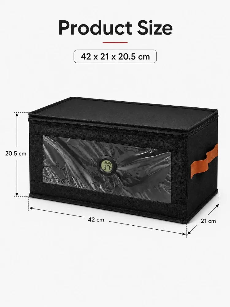 3D Printer Filament Storage Box Non Woven Foldable Organizer With Hygrometer Clear Window For Home Office 3D Printing Workspace Jansha Store